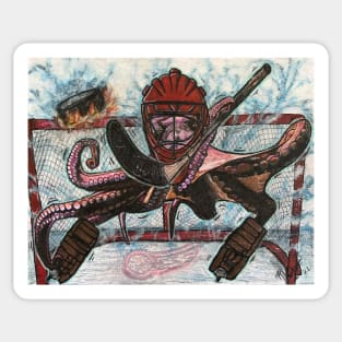 Hockey Octo-guy in for the win! Sticker